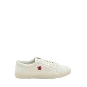 Celine Low-Top White Textile Sneakers With Leather Accents - NWT